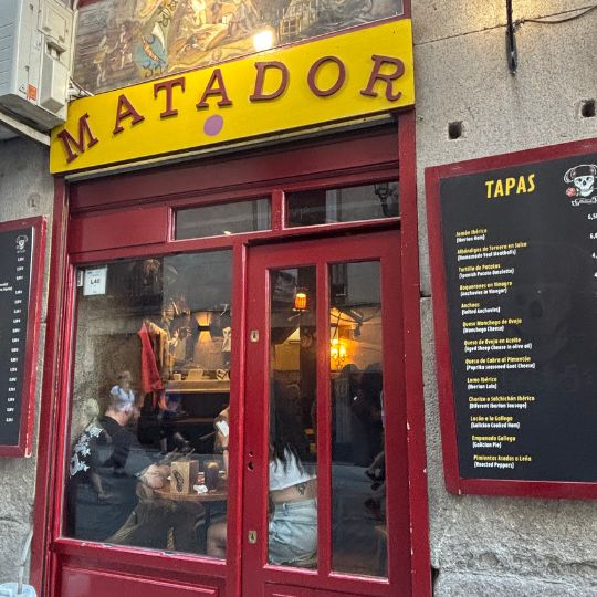 Exterior of Matador restaurant in Madrid