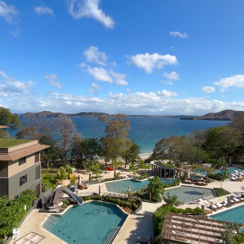 View of the Waldorf Astoria Costa Rica Punta Cacique overlooking Culebra Bay.